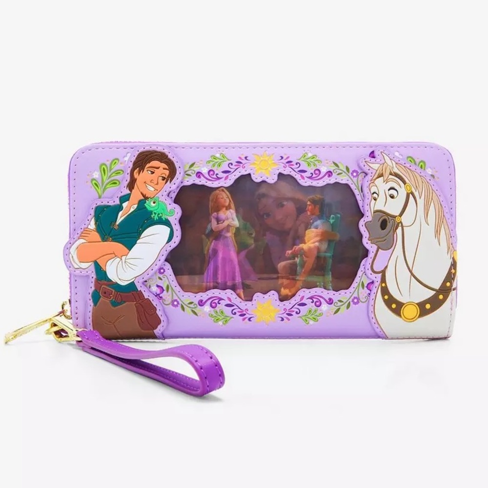 Loungefly Disney Tangled Rapunzel & Flynn Lenticular Tech Wallet